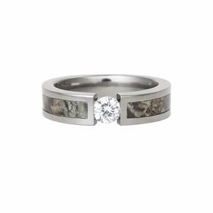 Lashbrook Titanium Camo Wedding Ring .25ct Diamond Western Country Size 6